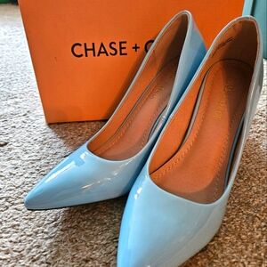 NIB- Chase + Chloe Lala Pumps- Blue- 8